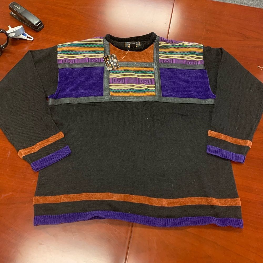 Vintage N8tive Nits Mens Sweater sz L NWT